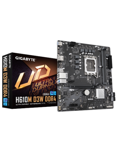 Gigabyte H610M D3W DDR4 LGA1700 Micro-ATX pagrindinė plokštė – su pakuote