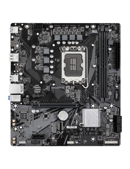 Gigabyte H610M D3W DDR4 LGA1700 Micro-ATX pagrindinė plokštė – vaizdas iš viršaus, didesnis