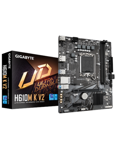 Gigabyte H610M K V2 LGA1700 Micro-ATX pagrindinė plokštė – su pakuote
