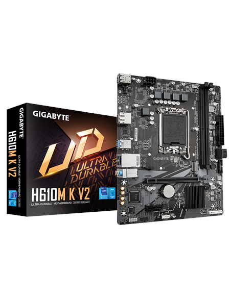 Gigabyte H610M K V2 LGA1700 Micro-ATX pagrindinė plokštė – su pakuote