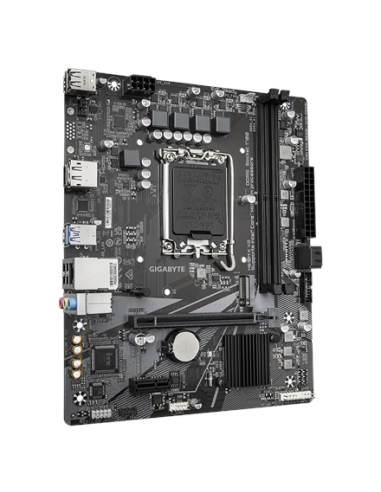 Gigabyte H610M K V2 LGA1700 Micro-ATX pagrindinė plokštė – vaizdas kampu