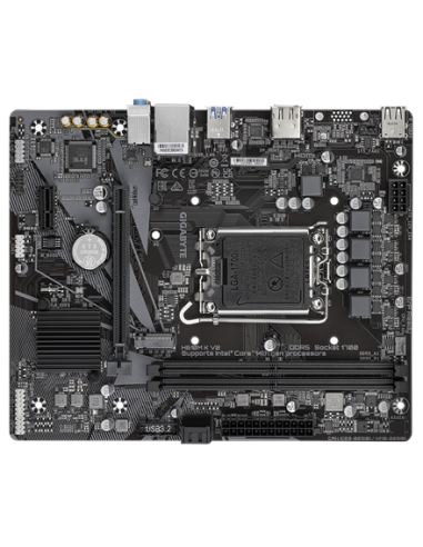 Gigabyte H610M K V2 LGA1700 Micro-ATX pagrindinė plokštė – vaizdas kampu, kitas