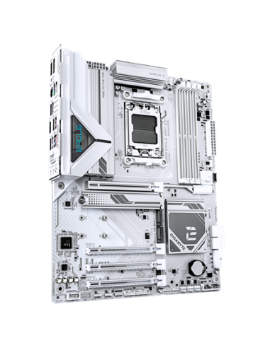 Gigabyte B850 EAGLE WIFI7 ICE AM5 ATX pagrindinė plokštė – vaizdas kampu