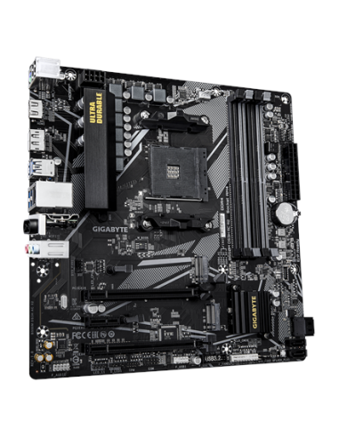 Gigabyte B550M DS3H AC R2 AM4 Micro-ATX pagrindinė plokštė – vaizdas kampu, kitas