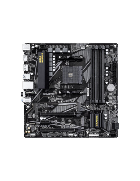 Gigabyte B550M DS3H AC R2 AM4 Micro-ATX pagrindinė plokštė – vaizdas iš viršaus