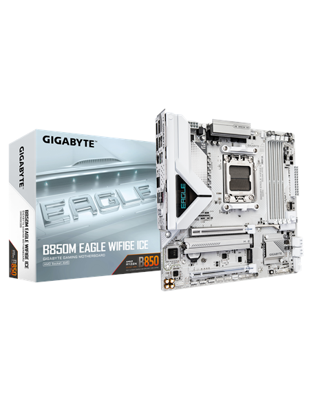 Gigabyte B850M EAGLE WIFI6E ICE AM5 pagrindinė plokštė – su pakuote