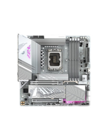 Gigabyte Z890M AORUS ELITE WIFI7 ICE LGA1851 plokštė – vaizdas iš viršaus