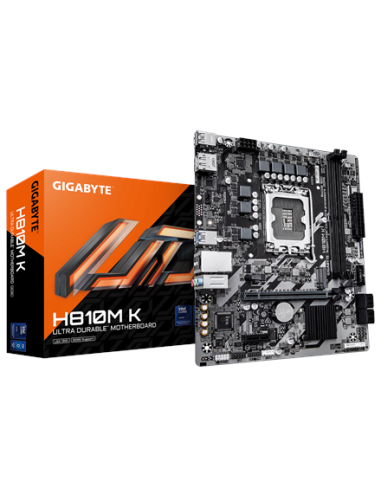Gigabyte H810M K LGA1851 Micro-ATX pagrindinė plokštė – su pakuote