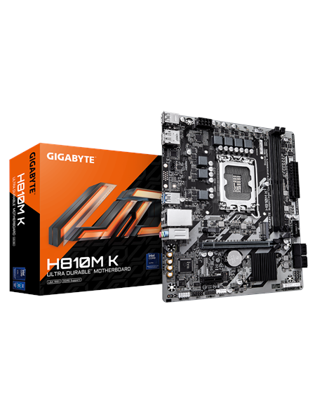Gigabyte H810M K LGA1851 Micro-ATX pagrindinė plokštė – su pakuote