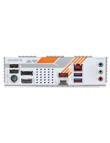 Gigabyte B850M FORCE AM5 pagrindinė plokštė – galinės panelės jungtys