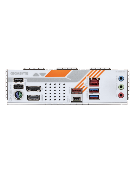 Gigabyte B850M FORCE AM5 pagrindinė plokštė – galinės panelės jungtys