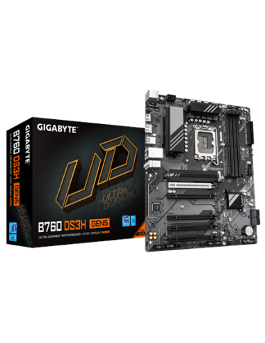 Gigabyte B760 DS3H GEN5 LGA1700 ATX pagrindinė plokštė – su pakuote