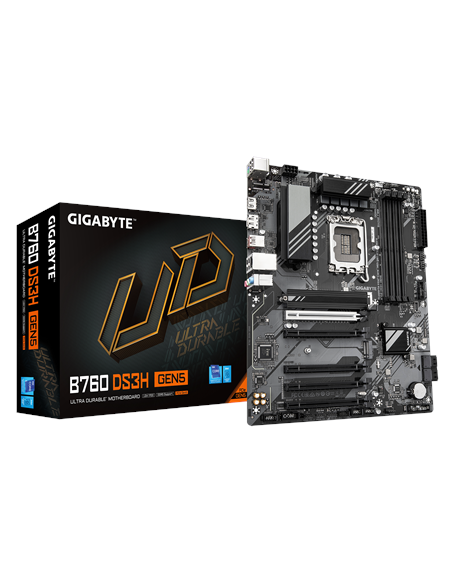 Gigabyte B760 DS3H GEN5 LGA1700 ATX pagrindinė plokštė – su pakuote