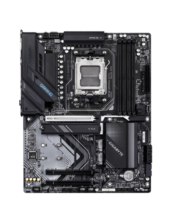 Gigabyte X870 GAMING WIFI6 AM5 ATX pagrindinė plokštė – vaizdas iš viršaus