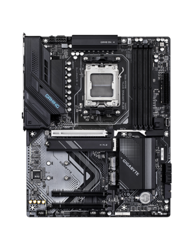 Gigabyte X870 GAMING WIFI6 AM5 ATX pagrindinė plokštė – vaizdas iš viršaus