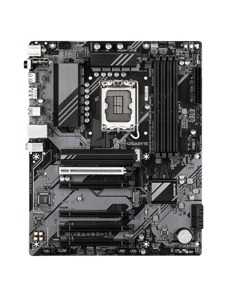 Gigabyte B760 DS3H WIFI6E GEN5 LGA1700 ATX pagrindinė plokštė – vaizdas iš viršaus