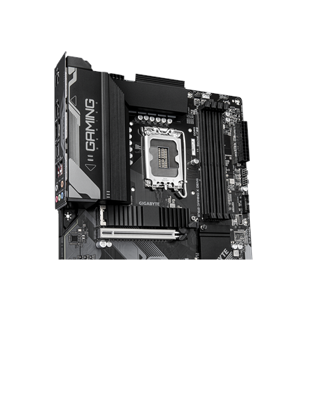 Gigabyte B760 GAMING X GEN5 LGA1700 ATX pagrindinė plokštė – vaizdas kampu