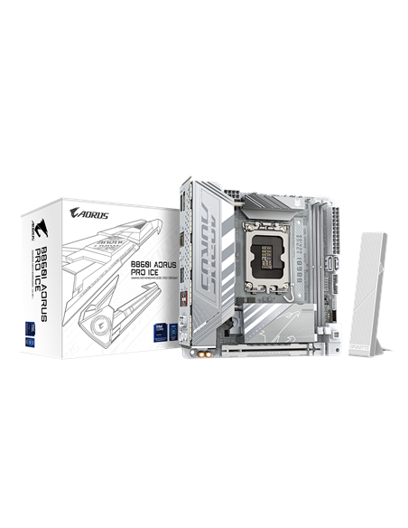 Gigabyte B860I AORUS PRO ICE LGA1851 Mini-ITX plokštė – su pakuote