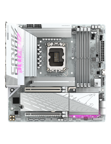 Gigabyte B860M AORUS ELITE WIFI6E ICE LGA1851 plokštė – vaizdas iš viršaus