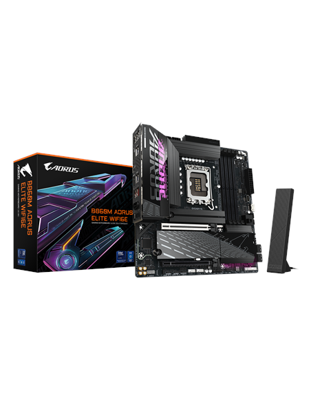 Gigabyte B860M AORUS ELITE WIFI6E LGA1851 plokštė – su pakuote