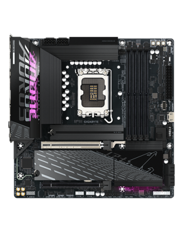 Gigabyte B860M AORUS ELITE WIFI6E LGA1851 plokštė – vaizdas iš viršaus