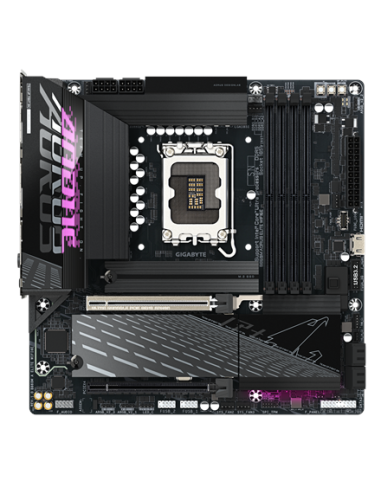 Gigabyte B860M AORUS ELITE WIFI6E LGA1851 plokštė – vaizdas iš viršaus