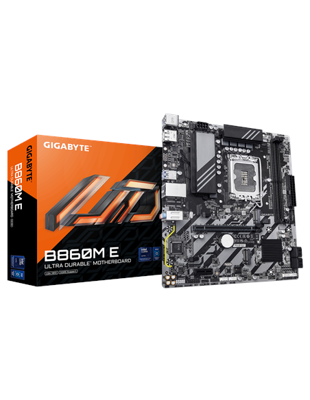 Gigabyte B860M E LGA1851 Micro-ATX pagrindinė plokštė – su pakuote