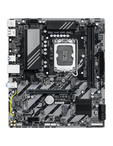 Gigabyte B860M E LGA1851 Micro-ATX pagrindinė plokštė – vaizdas iš viršaus, didesnis