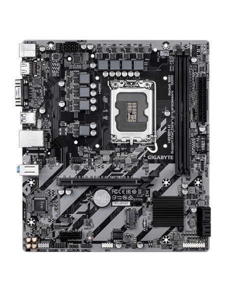 Gigabyte H810M H LGA1851 Micro-ATX pagrindinė plokštė – vaizdas iš viršaus