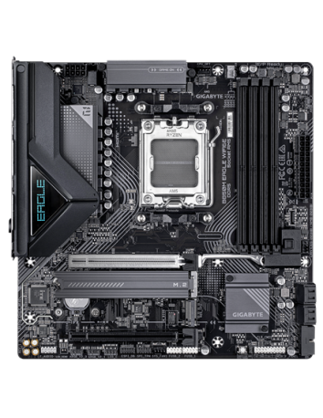 Gigabyte B850M EAGLE WIFI6E AM5 pagrindinė plokštė – vaizdas iš viršaus