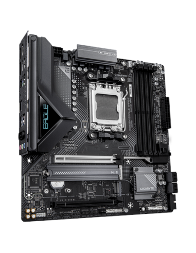 Gigabyte B850M EAGLE WIFI6E AM5 pagrindinė plokštė – vaizdas kampu