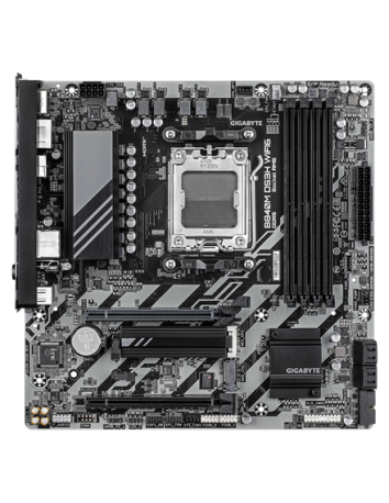 Gigabyte B840M DS3H WIFI6 AM5 Micro-ATX pagrindinė plokštė – vaizdas iš viršaus