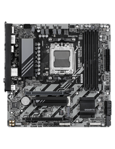 Gigabyte B840M DS3H WIFI6 AM5 Micro-ATX pagrindinė plokštė – vaizdas iš viršaus