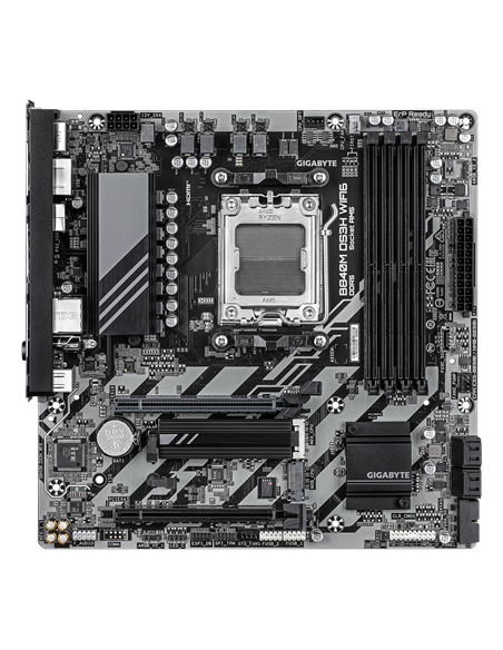 Gigabyte B840M DS3H WIFI6 AM5 Micro-ATX pagrindinė plokštė – vaizdas iš viršaus