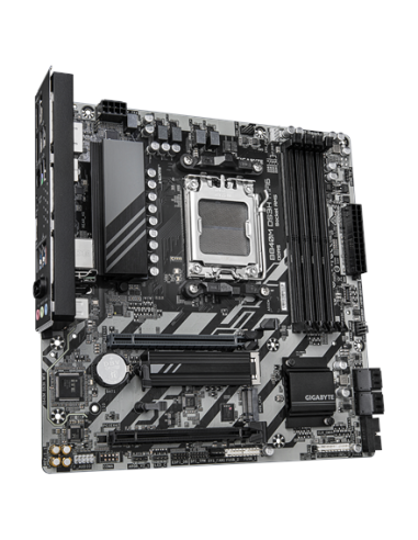 Gigabyte B840M DS3H WIFI6 AM5 Micro-ATX pagrindinė plokštė – vaizdas kampu