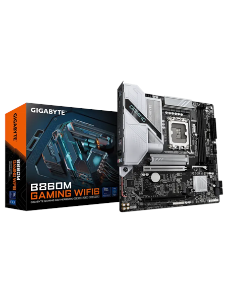 Gigabyte B860M GAMING WIFI6 LGA1851 Micro-ATX pagrindinė plokštė – su pakuote
