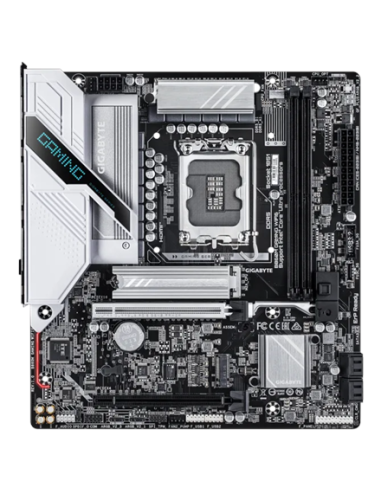 Gigabyte B860M GAMING WIFI6 LGA1851 Micro-ATX pagrindinė plokštė – vaizdas iš viršaus