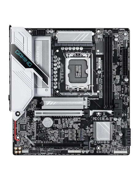 Gigabyte B860M GAMING WIFI6 LGA1851 Micro-ATX pagrindinė plokštė – vaizdas iš viršaus