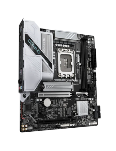Gigabyte B860M GAMING WIFI6 LGA1851 Micro-ATX pagrindinė plokštė – vaizdas kampu