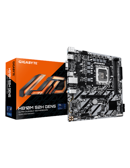 Gigabyte H810M S2H GEN5 LGA1851 Micro-ATX pagrindinė plokštė – su pakuote