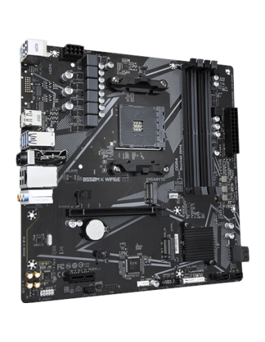 Gigabyte B550M K WIFI6E AM4 Micro-ATX pagrindinė plokštė – vaizdas iš viršaus