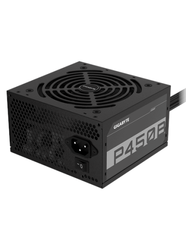 Gigabyte P450B maitinimo blokas – ventiliatoriaus pusė kampu