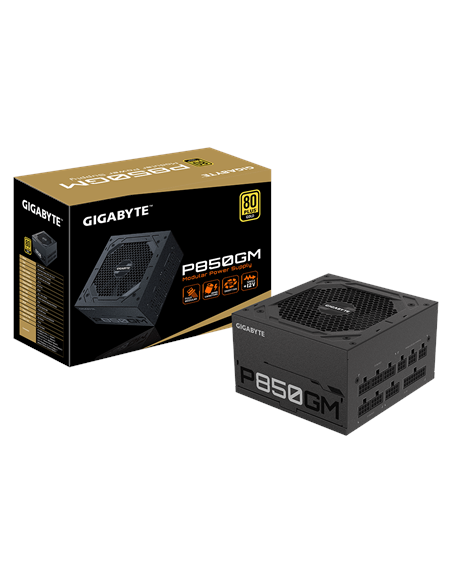Gigabyte P850GM maitinimo blokas – pakuotė ir maitinimo blokas (2)