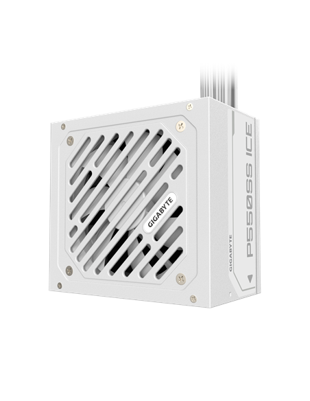 Gigabyte P550SS ICE maitinimo blokas – ventiliatoriaus pusė kampu