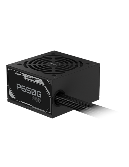 Gigabyte P650G PG5 maitinimo blokas – vaizdas kampu