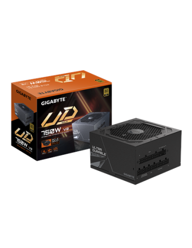Gigabyte UD750GM PG5 V2 maitinimo blokas – pakuotė ir maitinimo blokas