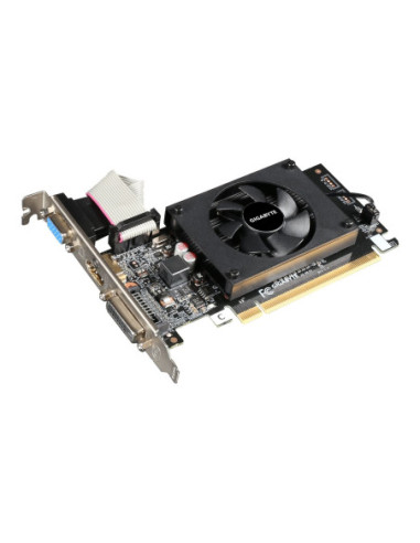 Gigabyte GT 710 Low Profile 2G vaizdo plokštė – vaizdas kampu iš priekio (2)