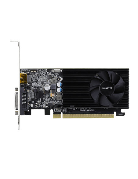 Gigabyte GT 1030 Low Profile D4 2G vaizdo plokštė – vaizdas iš priekio