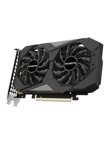 Gigabyte RTX 3050 WINDFORCE OC V2 6G vaizdo plokštė – vaizdas kampu iš priekio (2)