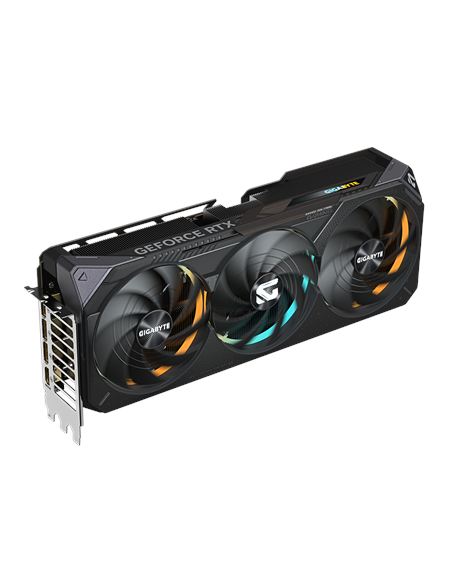 Gigabyte RTX 5070 Ti GAMING OC 16G vaizdo plokštė – vaizdas kampu iš priekio (2)